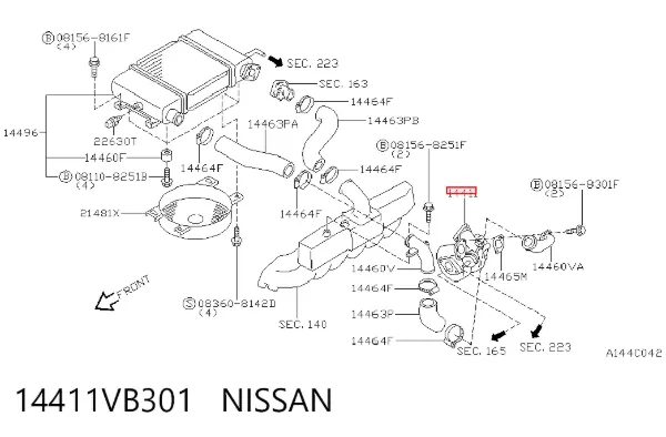 Turbina 14411VB301 Nissan/Infiniti