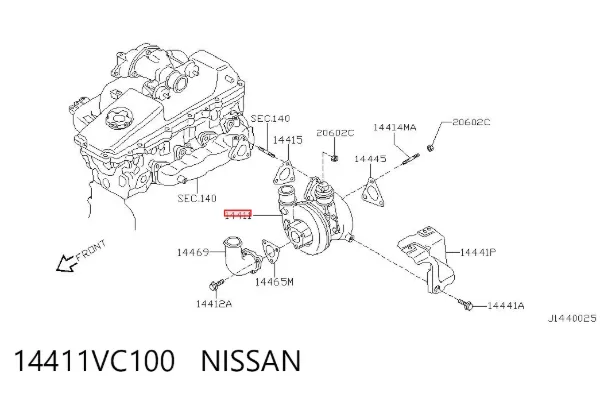 Turbina 14411VC100 Nissan/Infiniti