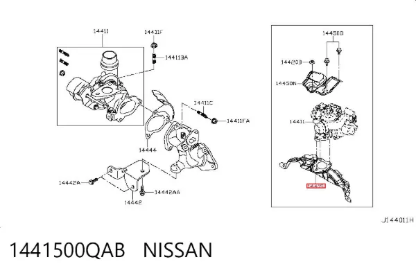 Uszczelka sprężarki 1441500QAB Nissan/Infiniti