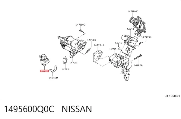 Przetwornik ciśnienia (solenoid) doładowania 1495600Q0C Nissan/Infiniti