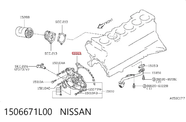 Uszczelka pompy oleju 1506671L00 Nissan/Infiniti