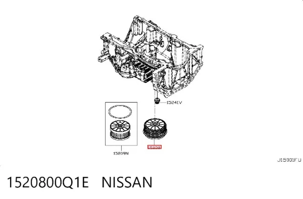 Pokrywa filtra oleju 1520800Q1E Nissan/Infiniti