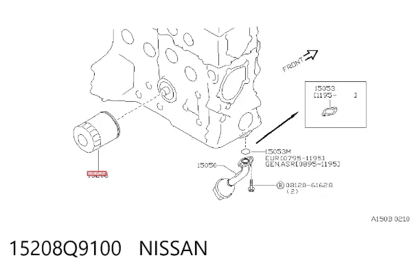 Filtr oleju 15208Q9100 Nissan/Infiniti