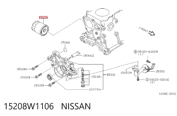 Filtr oleju 15208W1106 Nissan/Infiniti