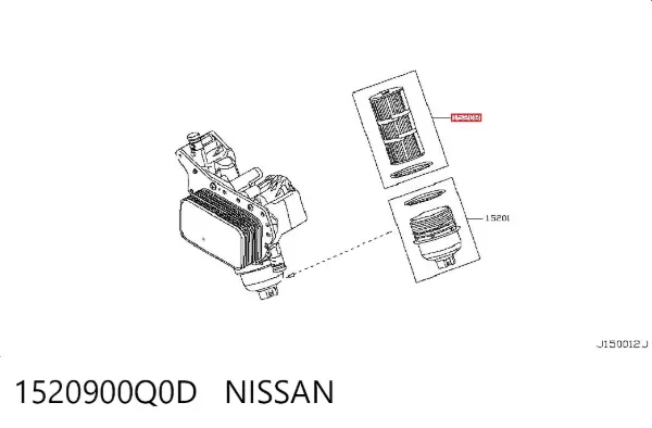 Filtr oleju 1520900Q0D Nissan/Infiniti