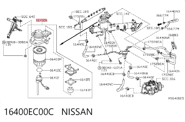 Filtr paliwa 16400EC00C Nissan/Infiniti