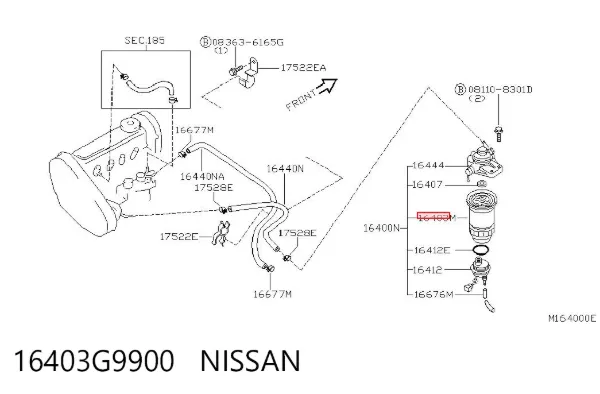 Filtr paliwa 16403G9900 Nissan/Infiniti
