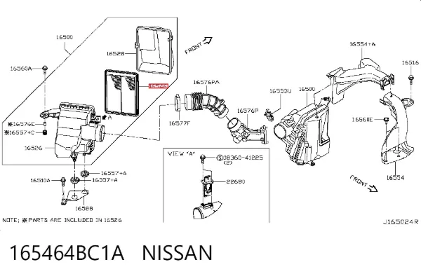 Filtr powietrza 165464BC1A Nissan/Infiniti