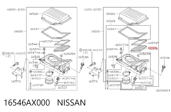 Filtr powietrza 16546AX000 Nissan/Infiniti