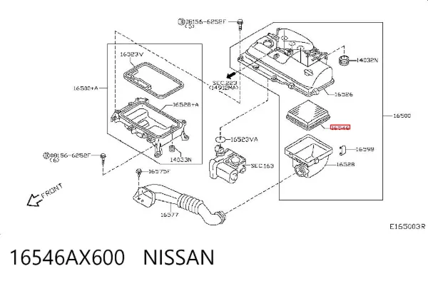 Filtr powietrza 16546AX600 Nissan/Infiniti