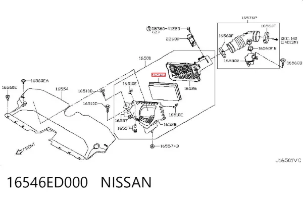 Filtr powietrza 16546ED000 Nissan/Infiniti