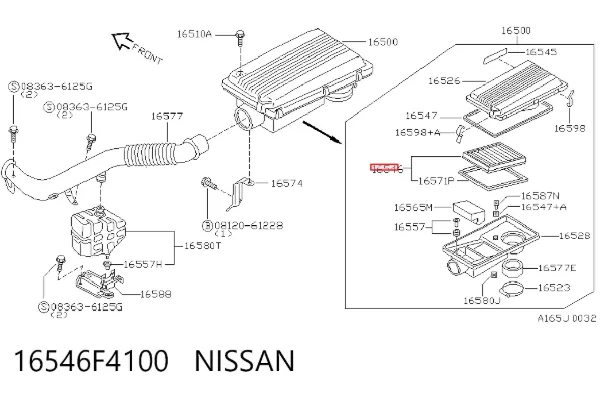 Filtr powietrza 16546F4100 Nissan/Infiniti
