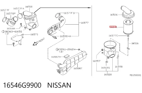 Filtr powietrza 16546G9900 Nissan/Infiniti
