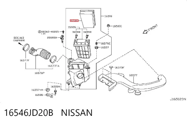 Filtr powietrza 16546JD20B Nissan/Infiniti
