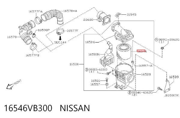 Filtr powietrza 16546VB300 Nissan/Infiniti