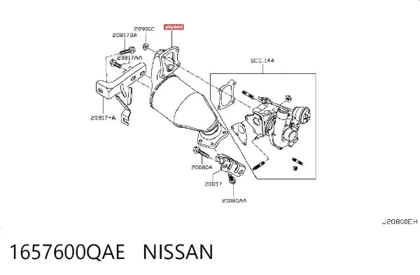 Konwerter-katalizator 1657600QAE Nissan/Infiniti