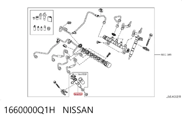 Wtryskiwacz paliwa 1660000Q1H Nissan/Infiniti