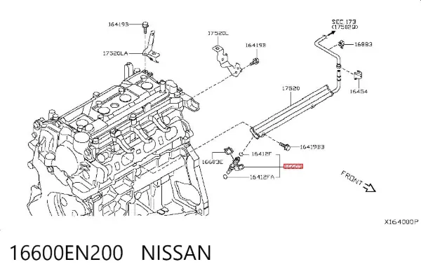Wtryskiwacz paliwa 16600EN200 Nissan/Infiniti