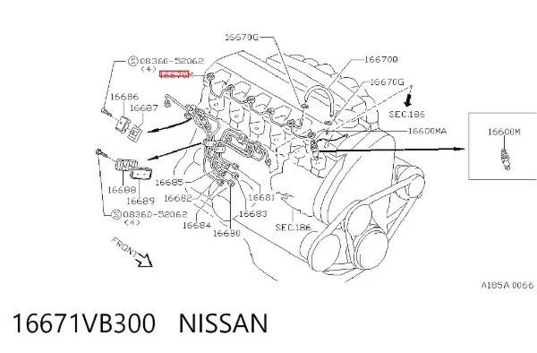  16671VB300 Nissan/Infiniti