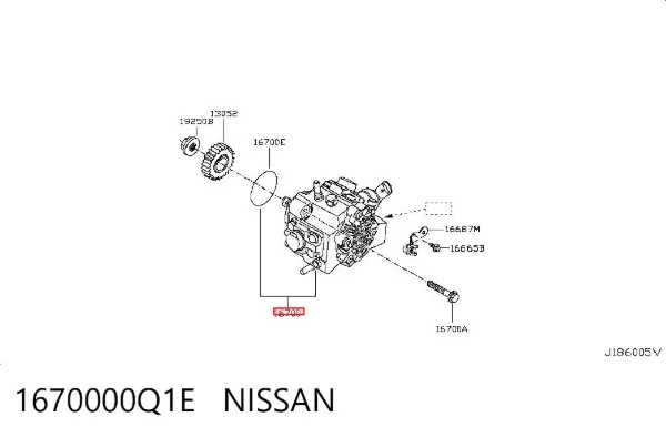 Pompa wtryskowa wysokiego ciśnienia 1670000Q1E Nissan/Infiniti
