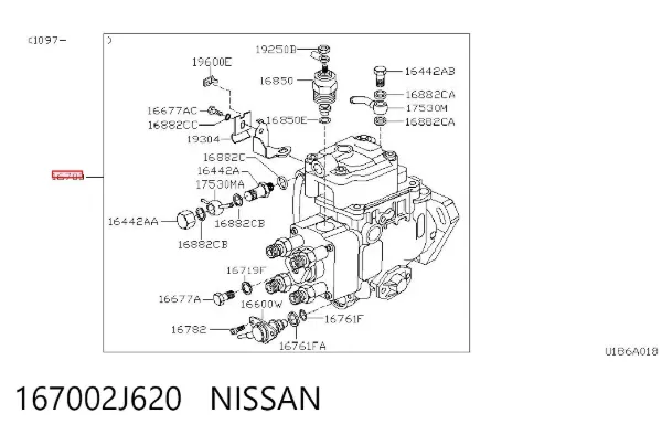 Pompa wtryskowa wysokiego ciśnienia 167002J620 Nissan/Infiniti