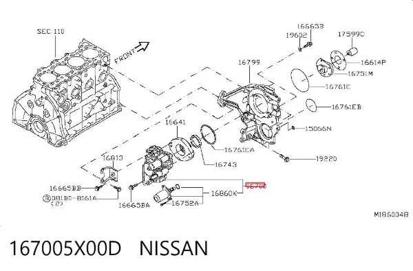 Pompa wtryskowa wysokiego ciśnienia 167005X00D Nissan/Infiniti