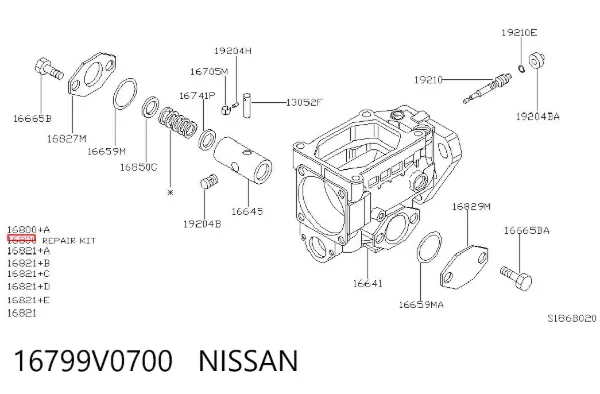 Zestaw naprawczy pompy wtryskowej wysokiego ciśnienia 16799V0700 Nissan/Infiniti