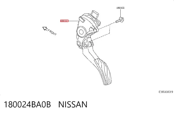 Pedał przyspieszenia (gazu) 180024BA0B Nissan/Infiniti
