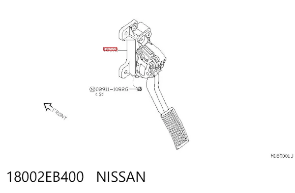 Pedał przyspieszenia (gazu) 18002EB400 Nissan/Infiniti