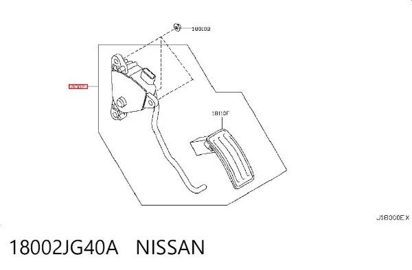 Pedał przyspieszenia (gazu) Nissan X-Trail T31