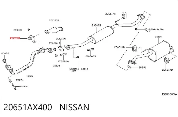 Poduszka mocowania tłumika 20651AX400 Nissan/Infiniti