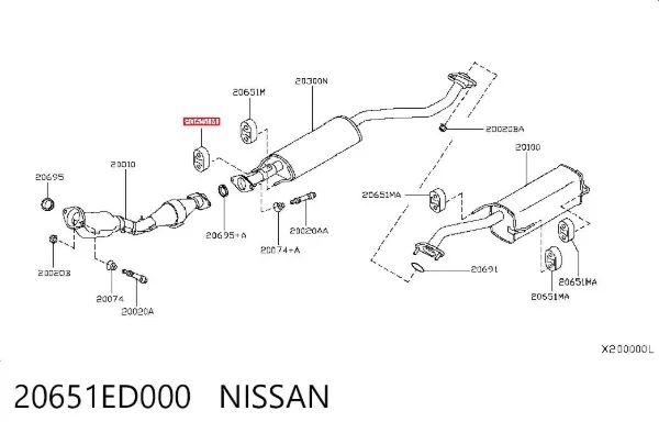 Poduszka mocowania tłumika 20651ED000 Nissan/Infiniti