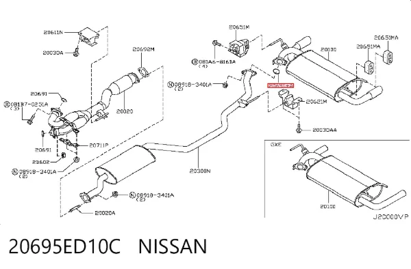 Pierścień kolektora wydechowego 20695ED10C Nissan/Infiniti