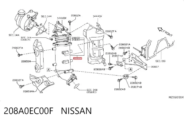 Konwerter-katalizator 208A0EC00F Nissan/Infiniti