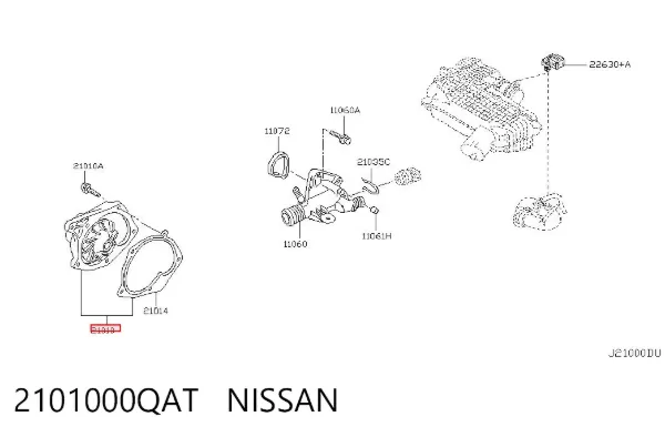 Pompa chłodząca wodna 2101000QAT Nissan/Infiniti