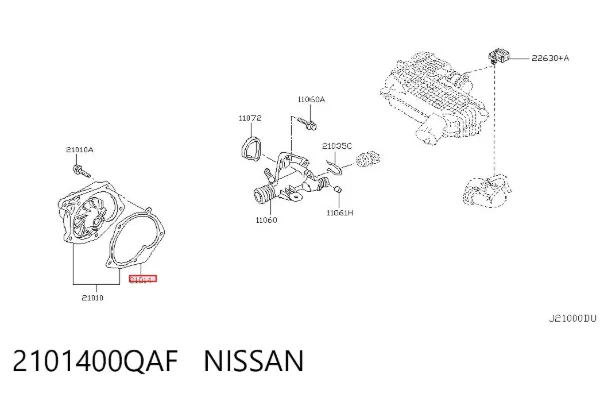 Uszczelka pompy wodnej 2101400QAF Nissan/Infiniti