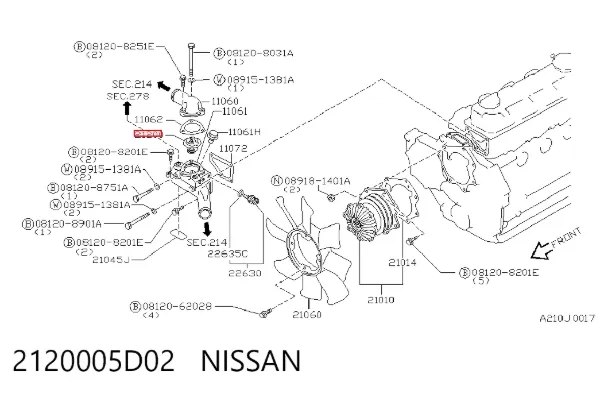 Termostat 2120005D02 Nissan/Infiniti