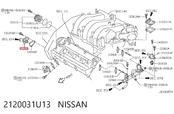 Termostat 2120031U13 Nissan/Infiniti