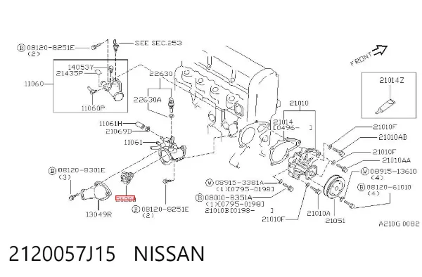 Termostat 2120057J15 Nissan/Infiniti