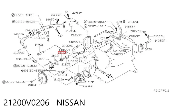 Termostat 21200V0206 Nissan/Infiniti