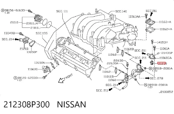 Termostat 212308P300 Nissan/Infiniti