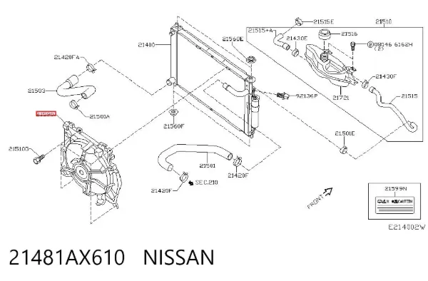 Wentylator elektryczny układu chłodzenia kompletny (silnik+wirnik) Nissan Micra K12