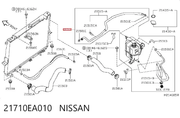 Zbiorniczek wyrównawczy układu chłodzenia Nissan Pathfinder R51M
