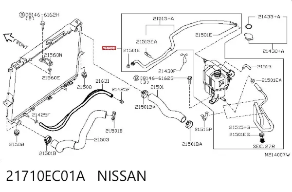 Zbiorniczek wyrównawczy układu chłodzenia 21710EC01A Nissan/Infiniti