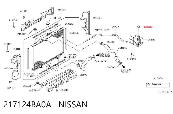 Pokrywa (korek) chłodnicy Nissan Rogue T32U