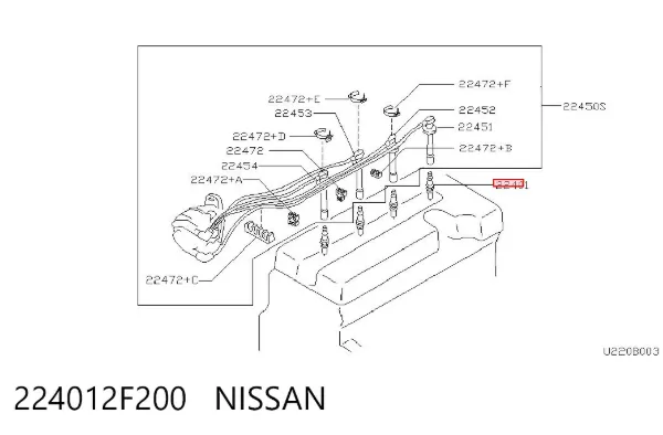 Świeca zapłonowa 224012F200 Nissan/Infiniti