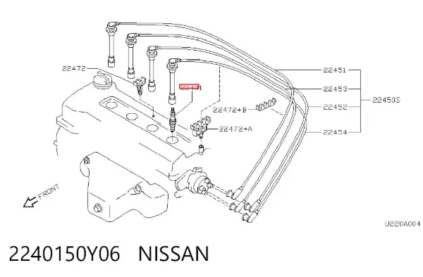 Świeca zapłonowa 2240150Y06 Nissan/Infiniti