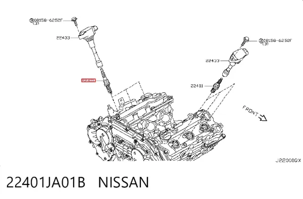 Świeca zapłonowa 22401JA01B Nissan/Infiniti