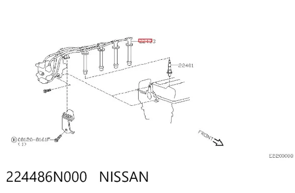 Cewka zapłonowa 224486N000 Nissan/Infiniti