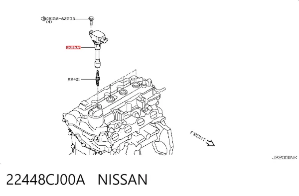 Cewka zapłonowa 22448CJ00A Nissan/Infiniti